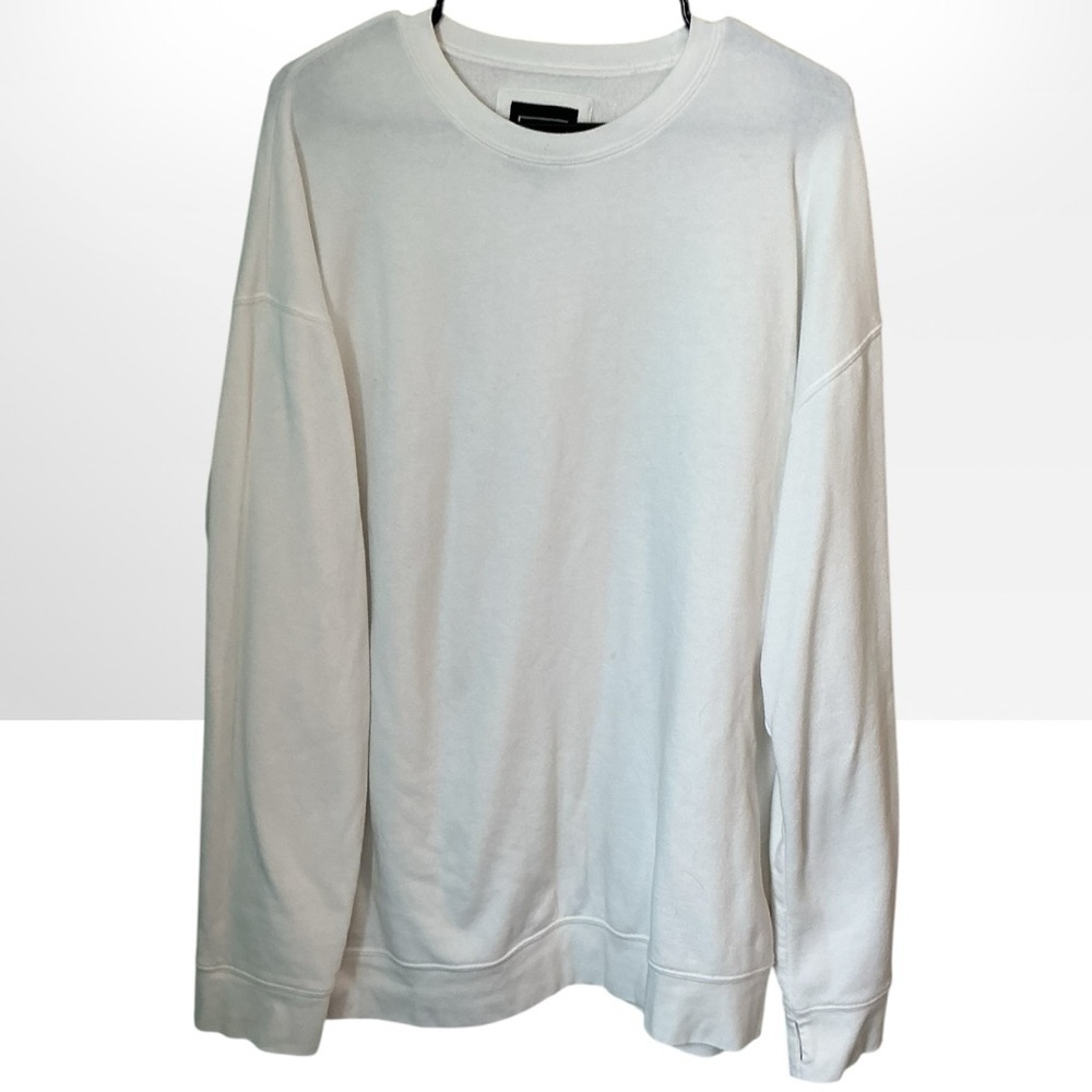 🌺LILY & LOTTIE WHITE LONG THUMB HOLES WHITE PULLOVER SWEATSHIRT